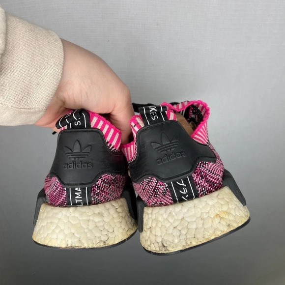 adidas NMD R1 Primeknit Pink Rose‎ Womans 9 - Picture 4 of 7